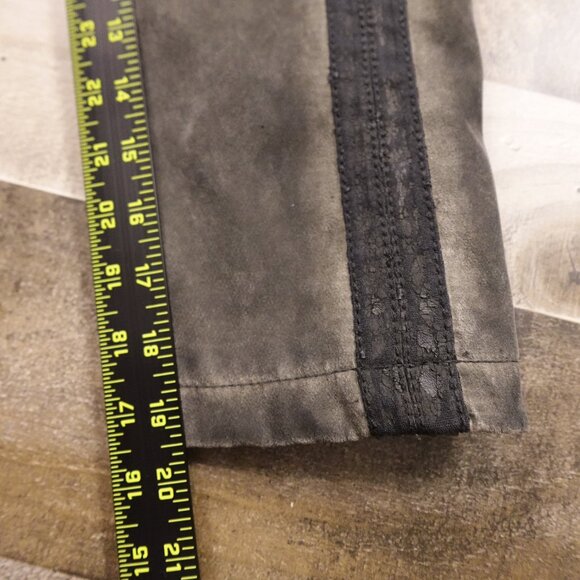 Rock & Republic Faux Leather Moto Jacket Men’s Large Gray Distressed Biker - Picture 9 of 15